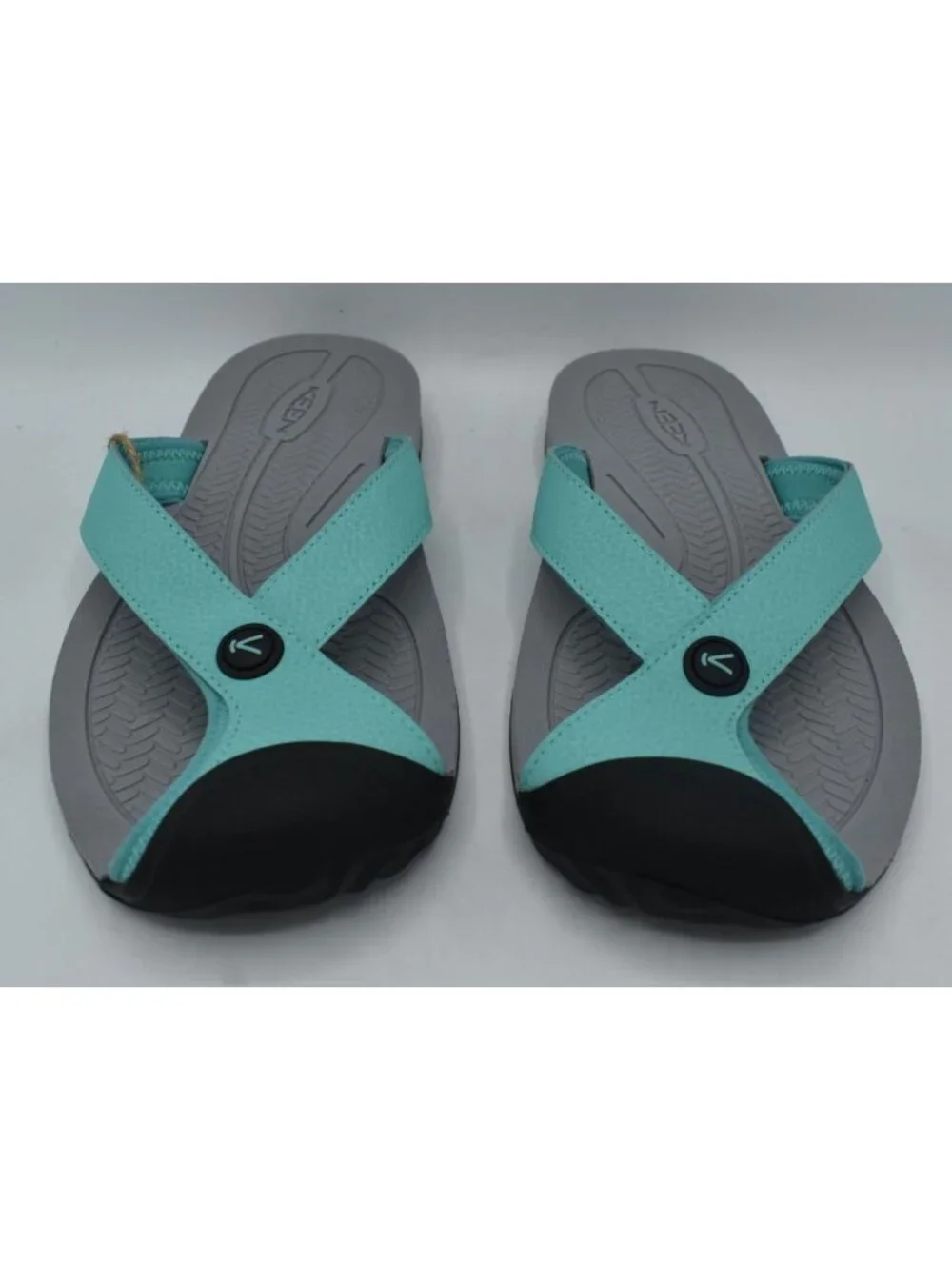 Keen Womens Size 8 Barbados TG Toe Guard Aqua Teal Flip Flops‎ Sandals Shoes